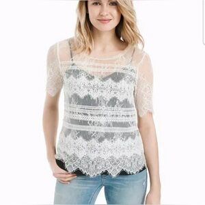 White House Black Market Lace Overlay | Sz S